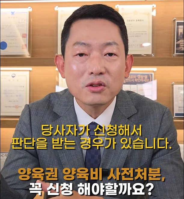 양육비 사전처분은 판사 직권 또는 당사자 신청으로 결정 - 부산이혼전문변호사 진동환